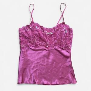 Studio Y Vintage Y2K Pink Sequin Embellished Camisole Top